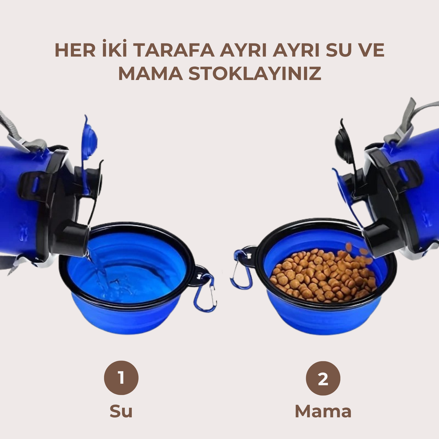 PatiKöşk™ Evcil Hayvan Mama ve Su Taşıma Seti
