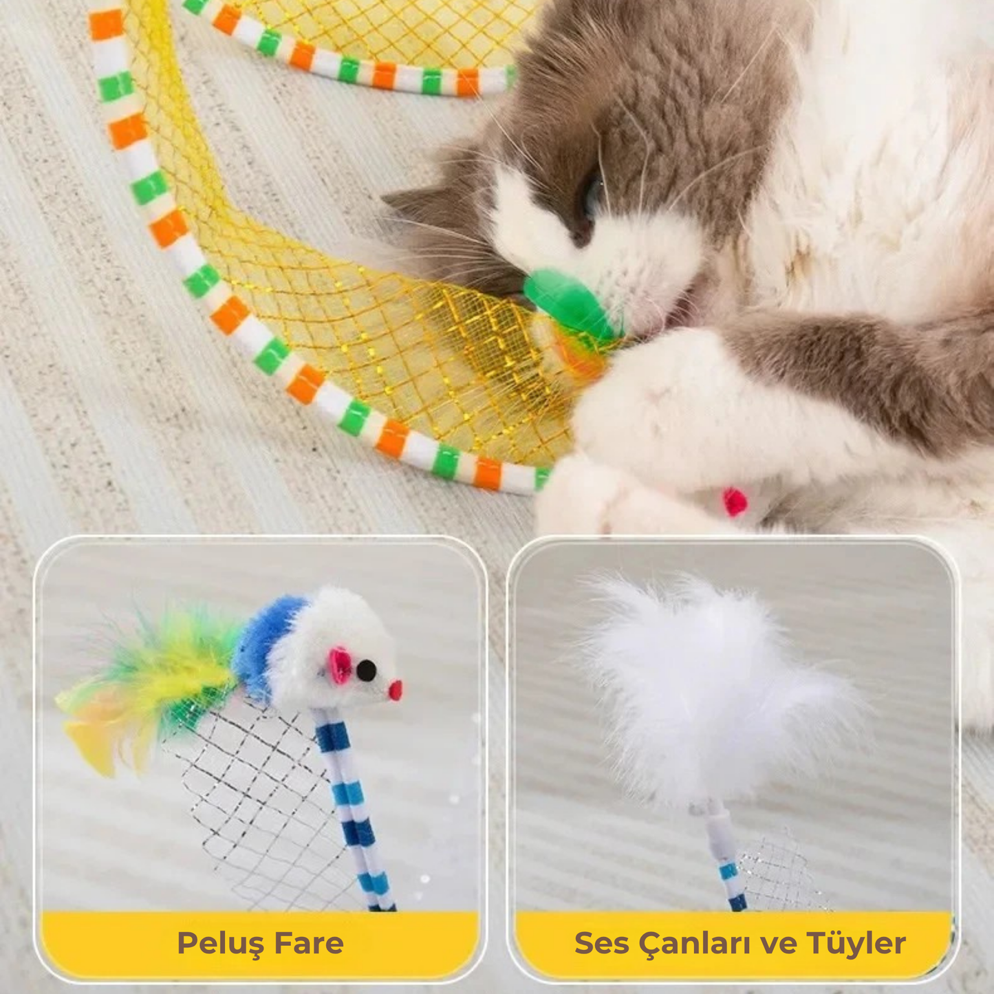 PatiKöşk™ Katlanabilir Kedi Tüneli