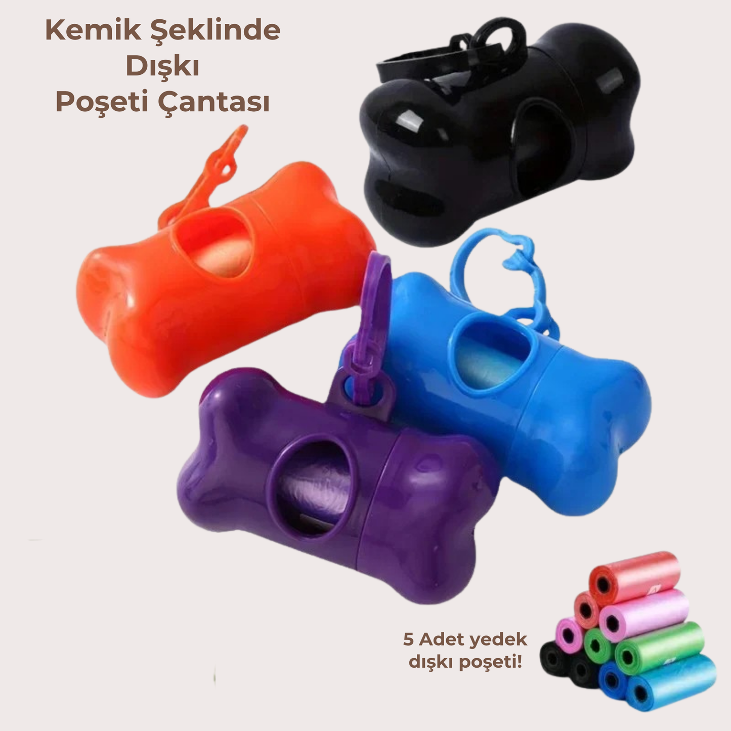 PatiKöşk™ Köpek Dışkı Poşeti Seti 5+1