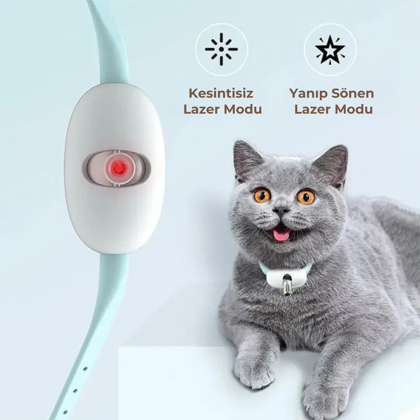 PatiKöşk™ Otomatik Lazerli Oyun Tasması