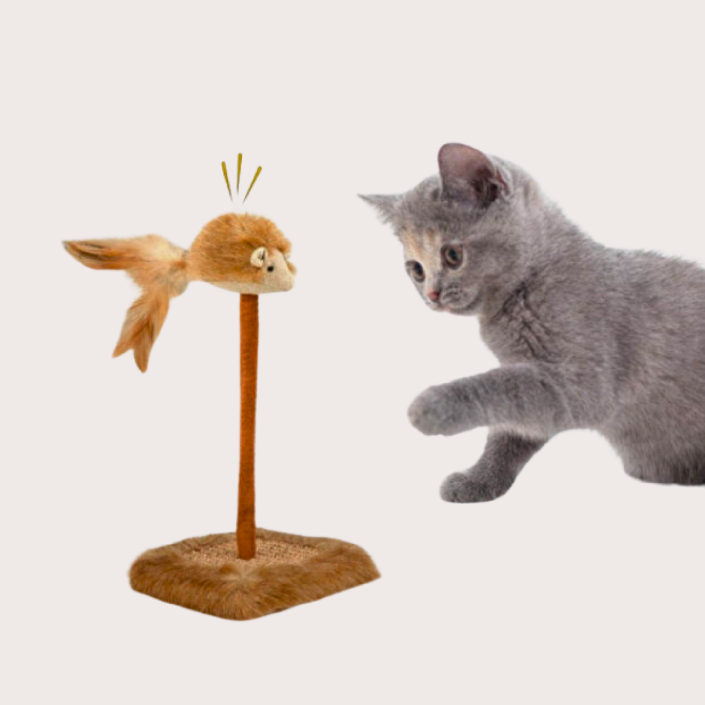 PatiKöşk™ Sesli Oyuncaklı Kedi Tırmalama Tahtası