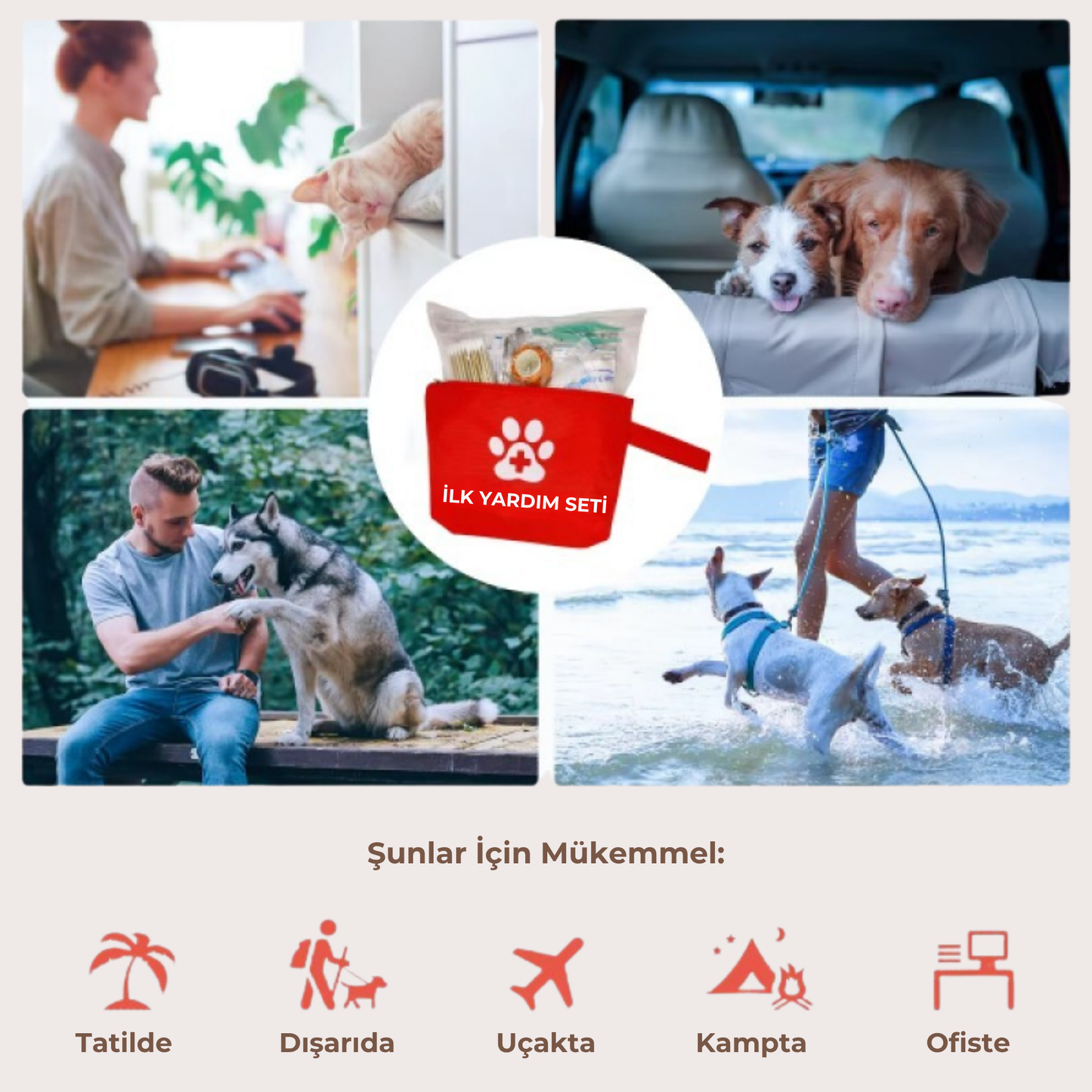PatiKöşk™ Evcil Hayvan İlk Yardım Seti Çantası (Ürün Kodu: PK 70)