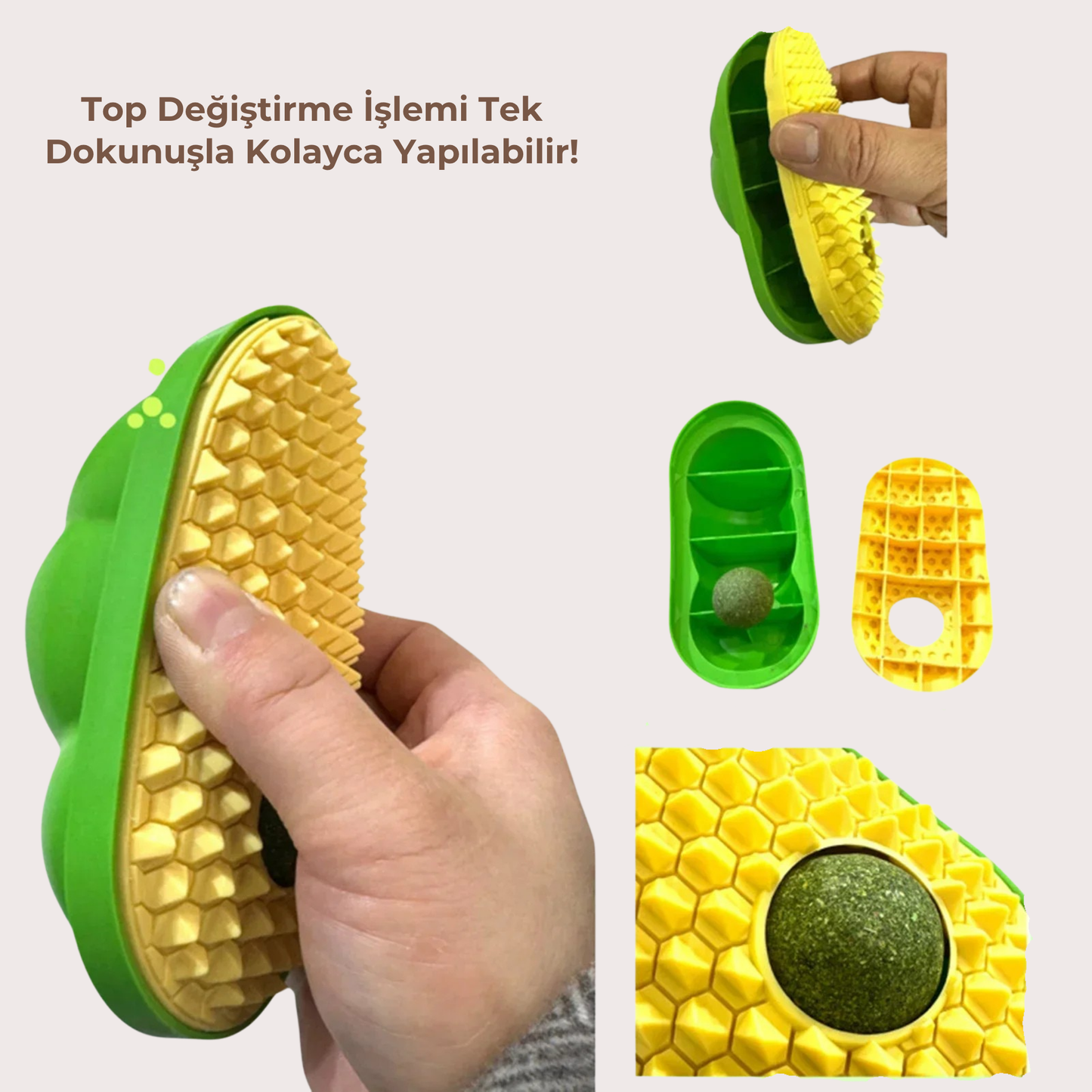 PatiKöşk™ Silikon Kaşıyıcılı Kedi Otu