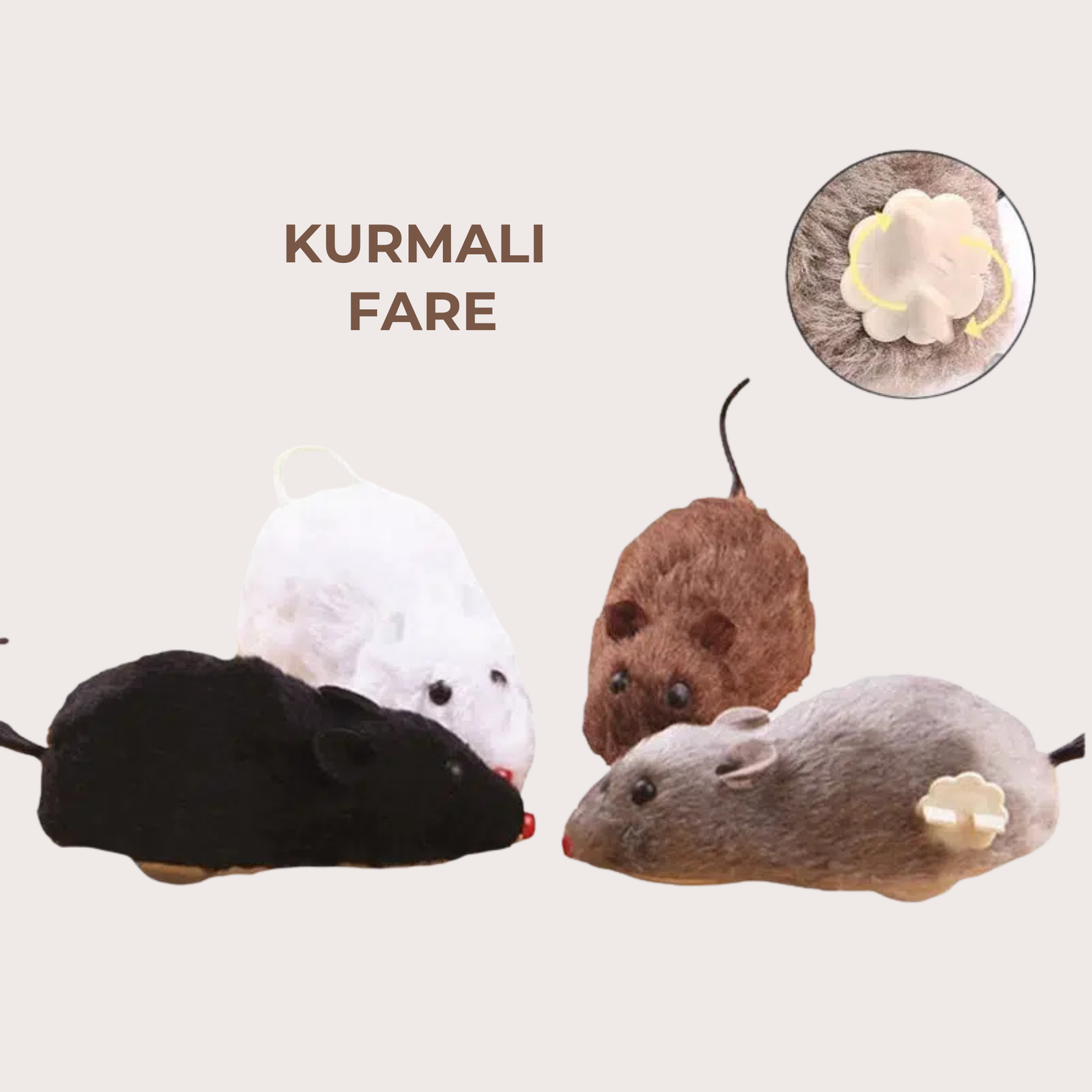 PatiKöşk™ Kurmalı Fare Kedi Eğitim Oyuncağı