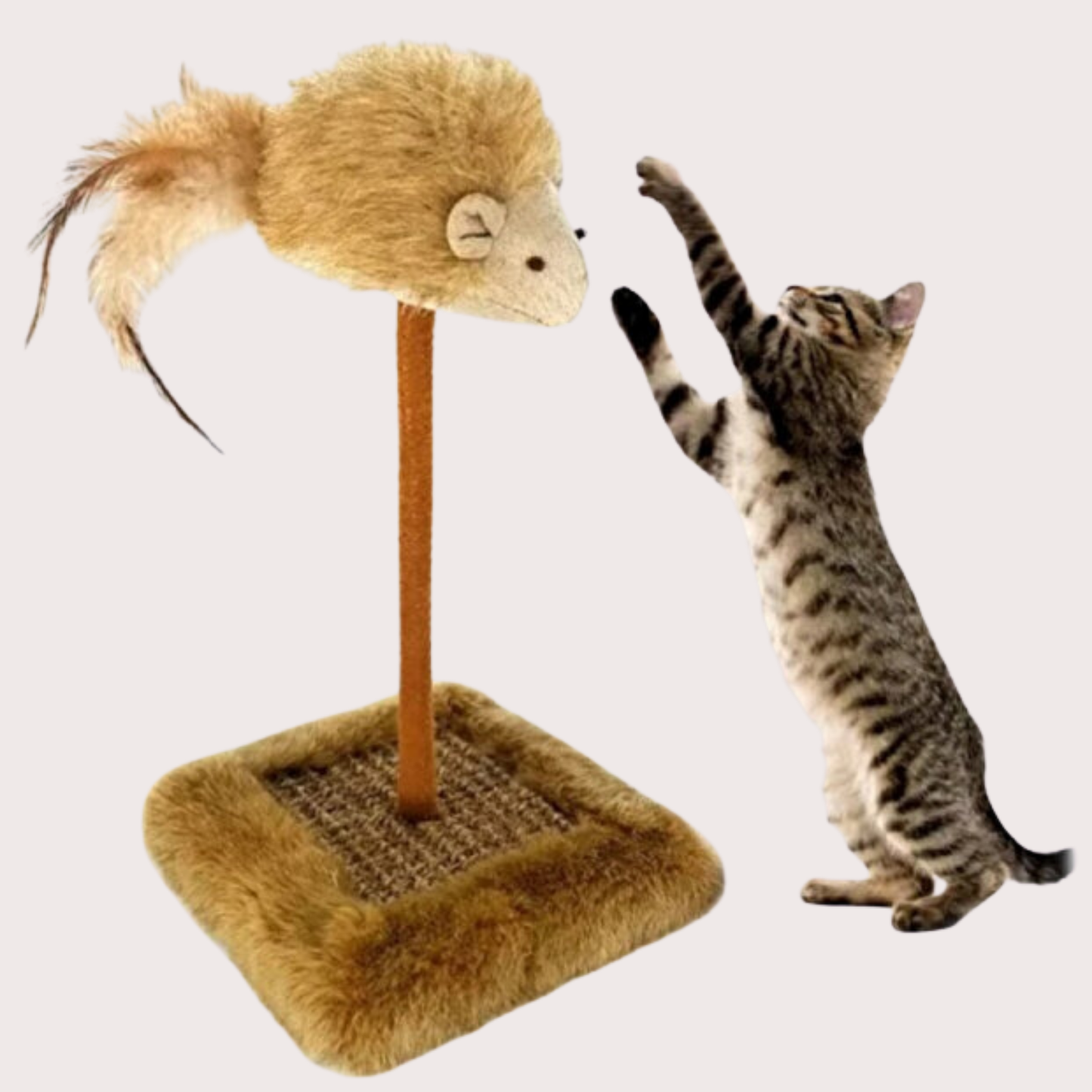 PatiKöşk™ Sesli Oyuncaklı Kedi Tırmalama Tahtası