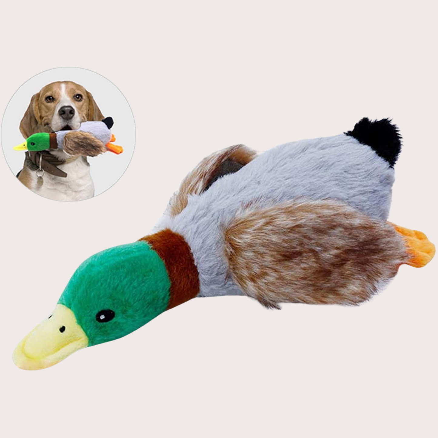 PatiKöşk™ Sesli Ördek Şekilli Peluş Köpek Oyuncağı