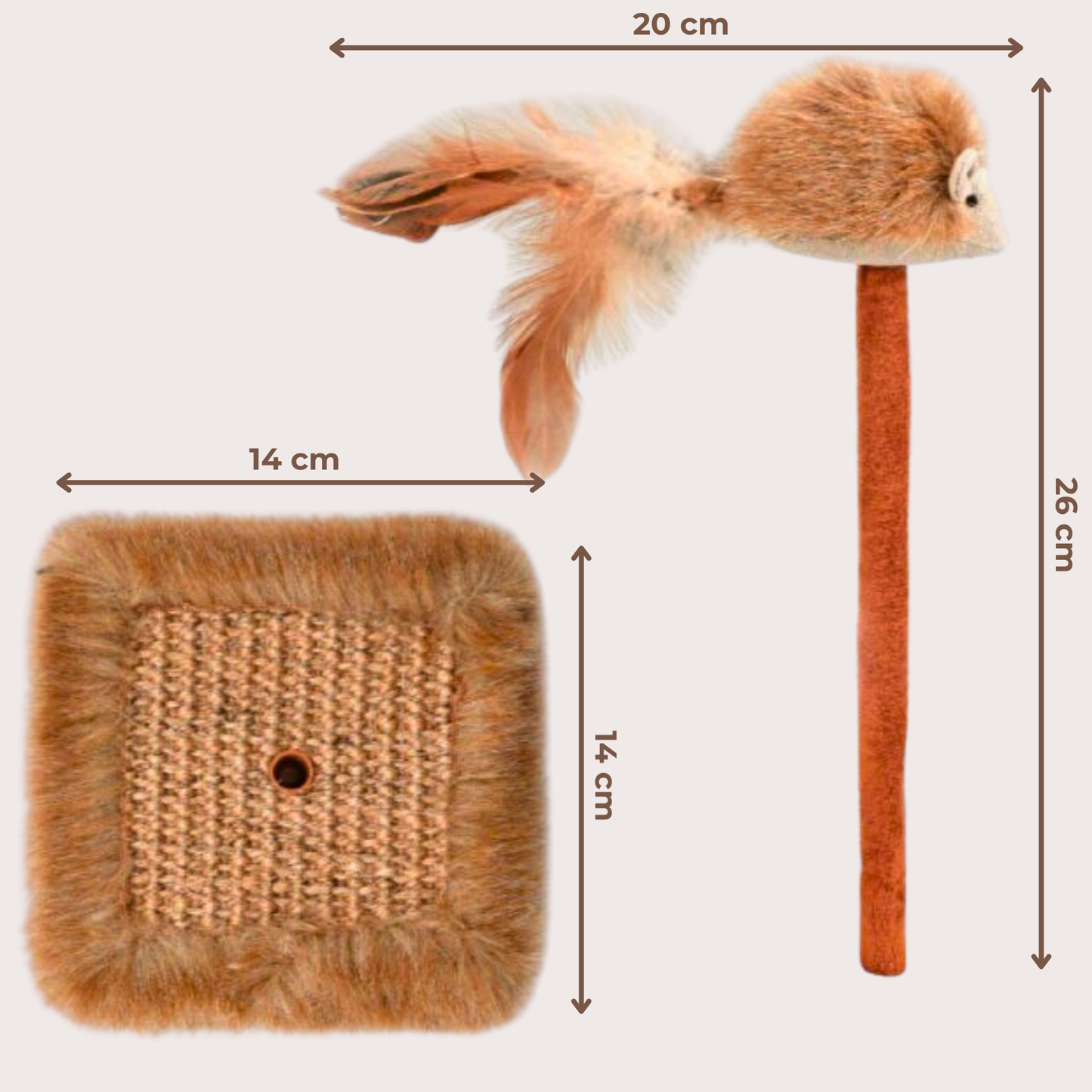 PatiKöşk™ Sesli Oyuncaklı Kedi Tırmalama Tahtası