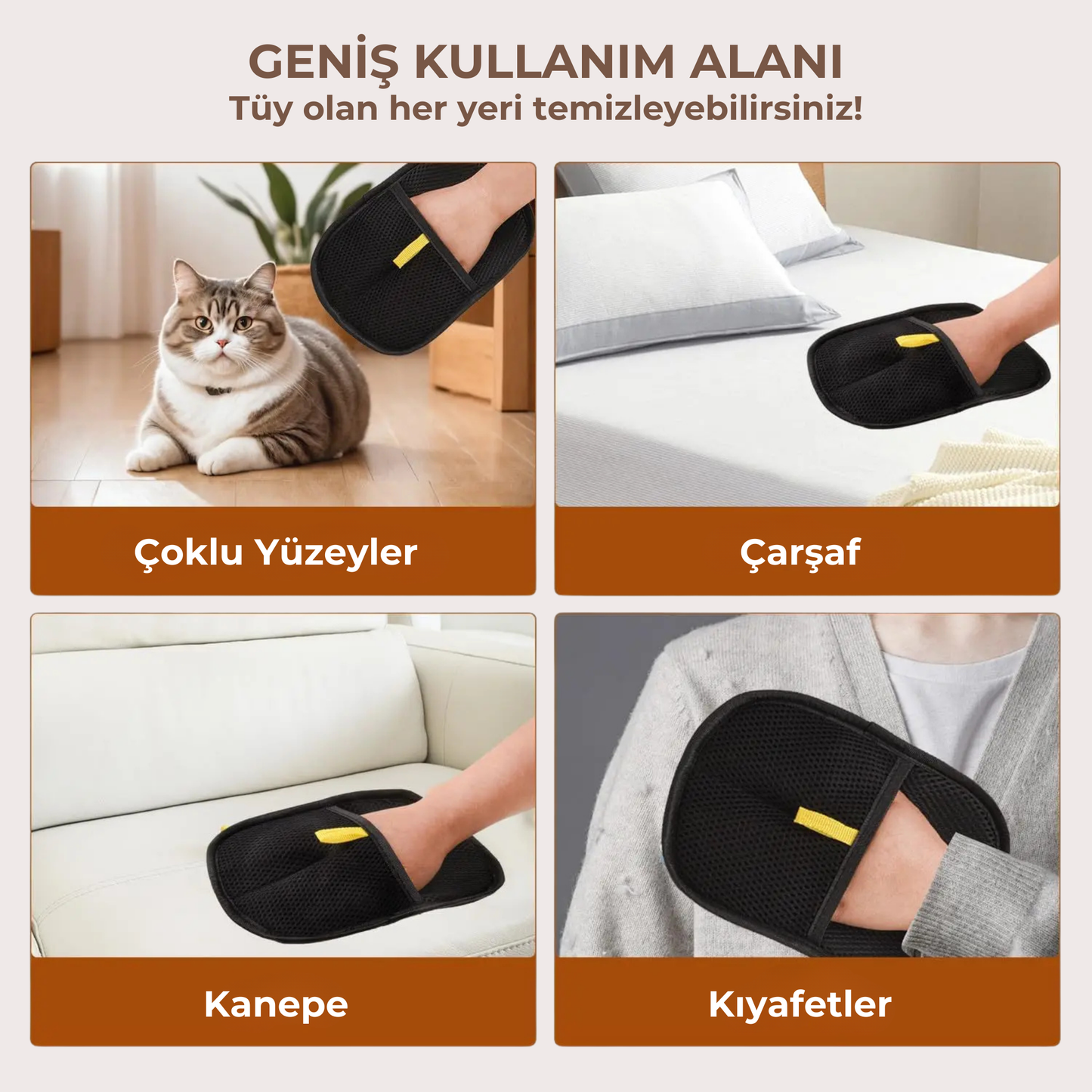 PatiKöşk™ Yeni Nesil Tüy Toplama Eldiveni