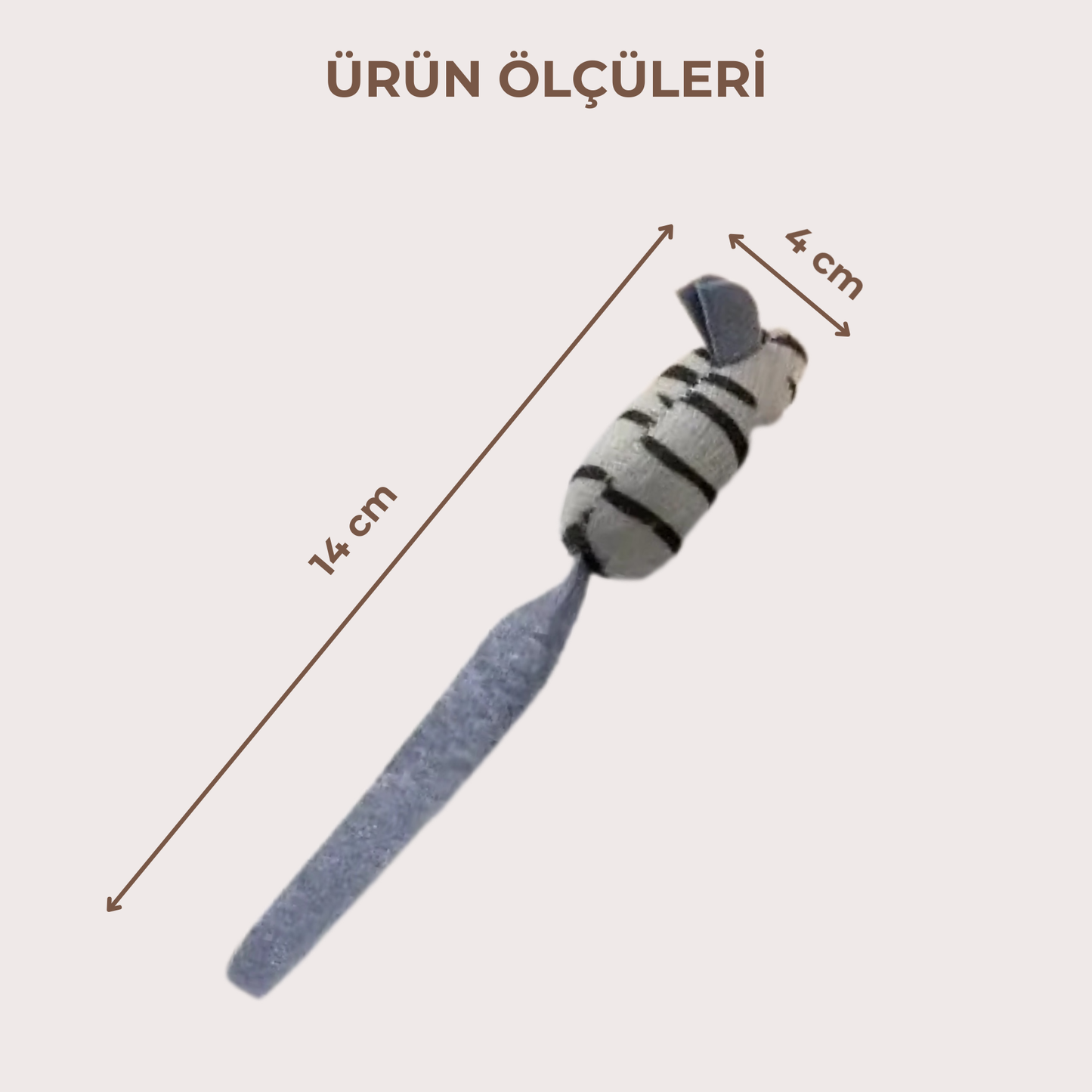 PatiKöşk™ Peluş Fare Kedi Oyuncağı 3 Adet (Ürün Kodu: PK 141)