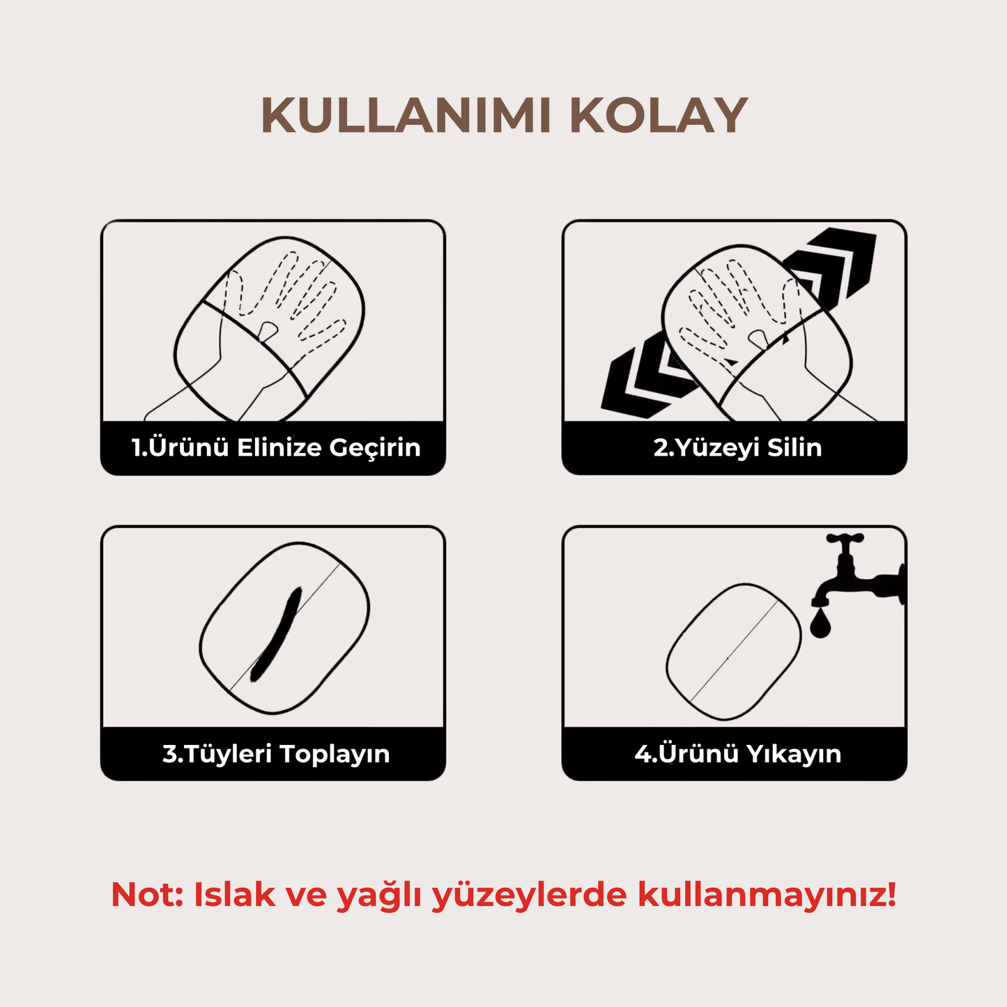 PatiKöşk™ Yeni Nesil Tüy Toplama Eldiveni