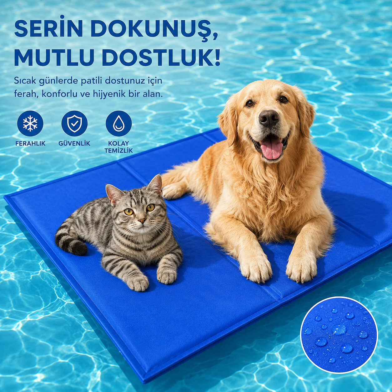 PatiKöşk™ Evcil Hayvan Soğutucu Yatak Mat (Ürün Kodu: PK 16)