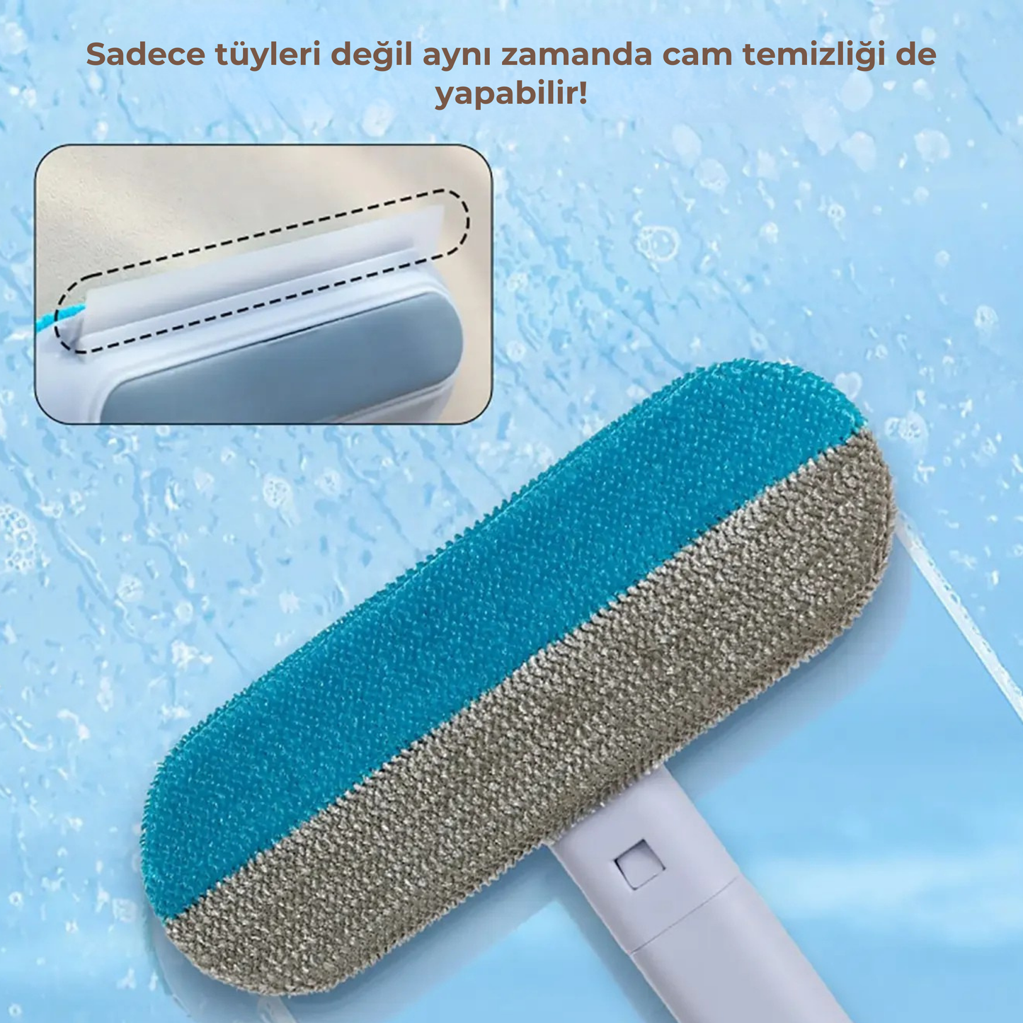 PatiKöşk™ Uzun Saplı Evcil Hayvan Tüy Temizleme Fırçası (Ürün Kodu: PK 39)