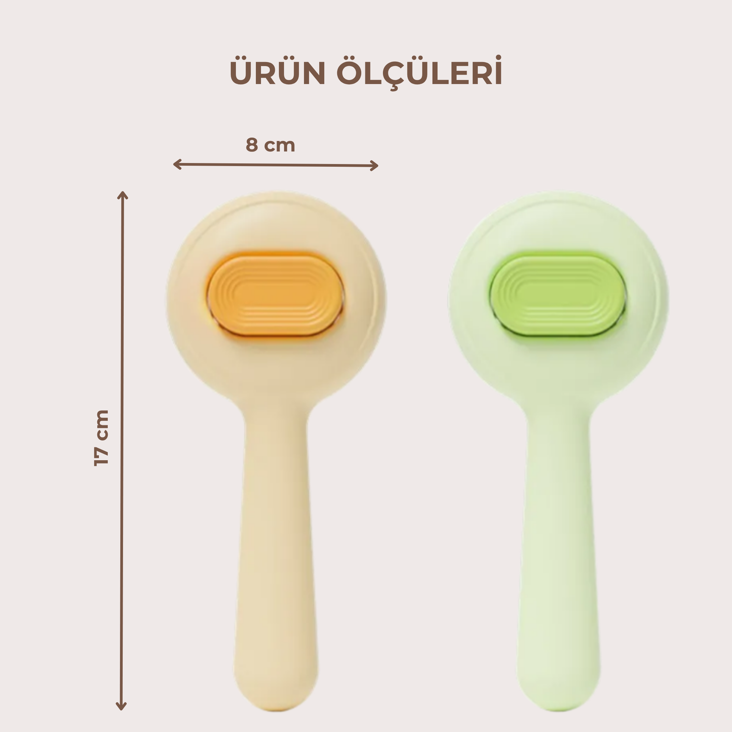 PatiKöşk™ Evcil Hayvan Yuvarlak Basmalı Tarak (Ürün Kodu: PK 82)