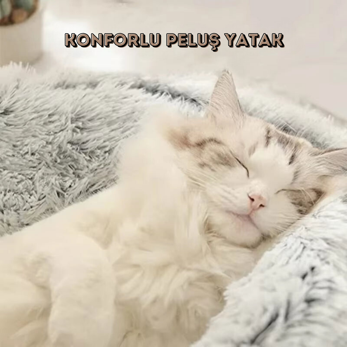 PatiKöşk™ Sakinleştirici Peluş Evcil Hayvan Yatağı