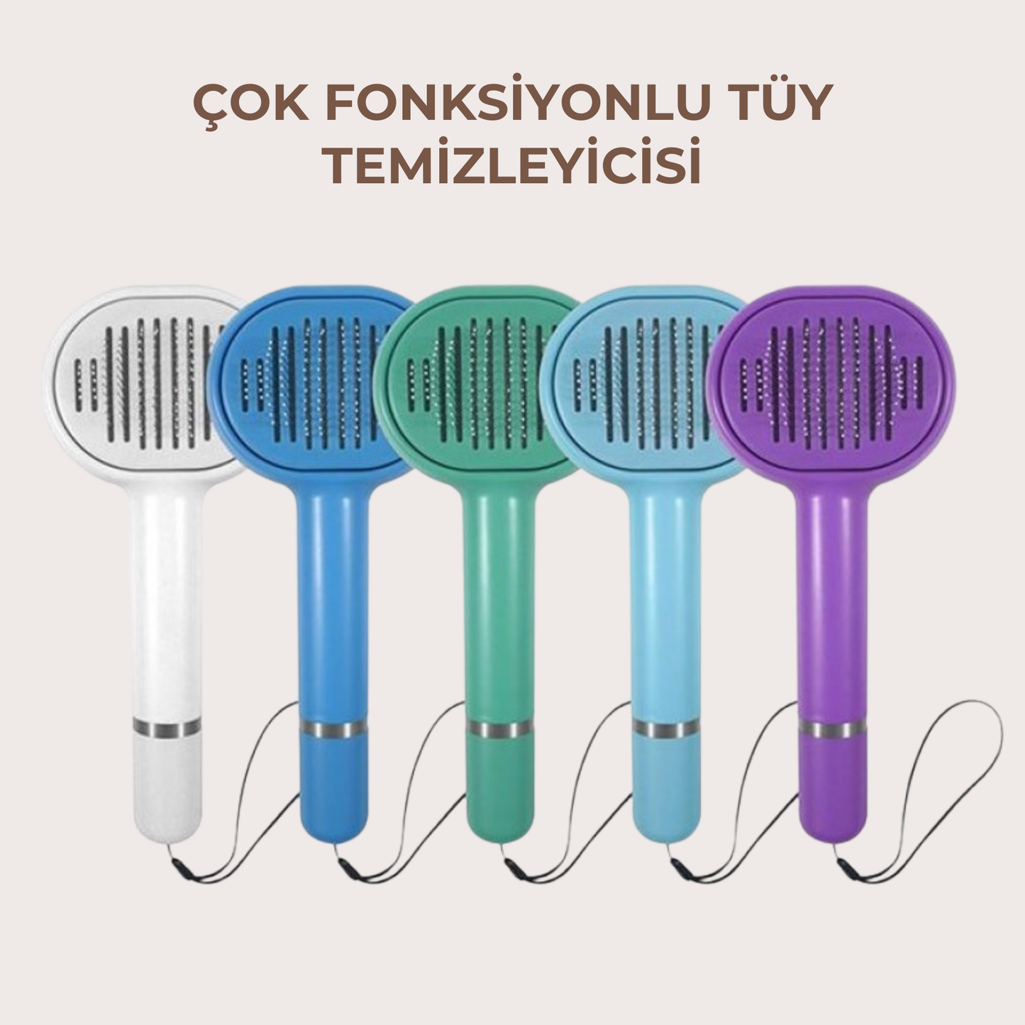 PatiKöşk™ Çok Fonksiyonlu Evcil Hayvan Tüy Temizleyici Fırça (Ürün Kodu: PK 50)