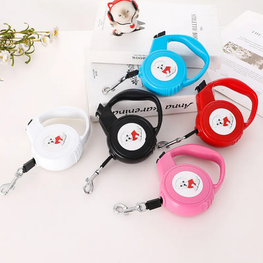 PatiKöşk™ 2.5 Metre Sevimli Otomatik Köpek Gezdirme Tasması (Küçük ve Orta Boy Köpekler İçin Uygun)