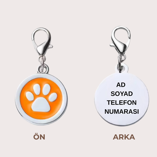 PatiKöşk™ Evcil Hayvan Klipsli Tasma Künyesi (Ürün Kodu: PK 168)