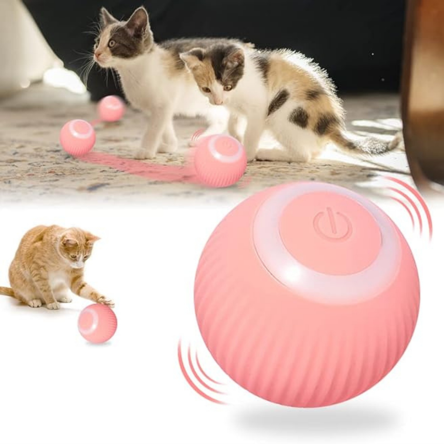 PatiKöşk™ Etkileşimli Otomatik Şarjlı ve Hareketli Kedi Köpek Oyuncağı (Ürün Kodu: PK 31)