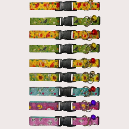 PatiKöşk™ Desenli Zilli Kedi Tasması (Ürün Kodu: PK 129)