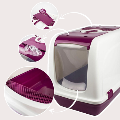 PatiKöşk™ Mikopet Kapalı Küçük Kedi Tuvaleti (Ürün Kodu: PK 162)