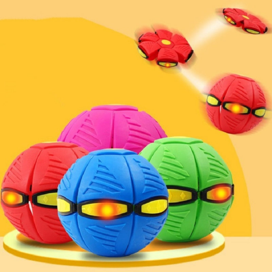 PatiKöşk™ Işıklı Zıplayan Frizbi Evcil Hayvan Uçan Ufo Topu