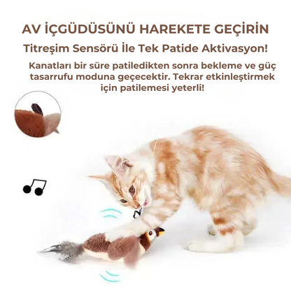 PatiKöşk™ Şarjlı Peluş Uçan Kuş