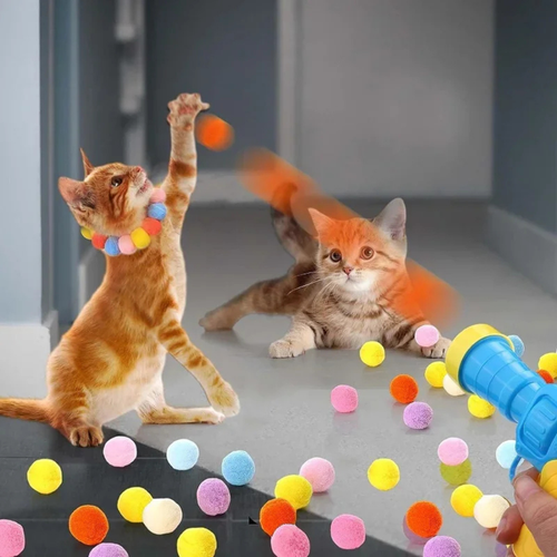 PatiKöşk™ Peluş Top Atan İnteraktif Kedi Oyuncağı (Ürün Kodu: PK 47)