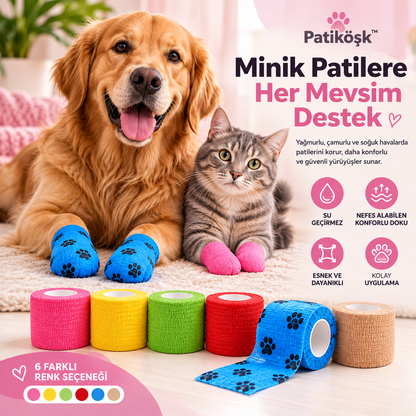 PatiKöşk™ Su Geçirmez Evcil Hayvan Pati Koruyucu Bandaj (Ürün Kodu: PK 103)
