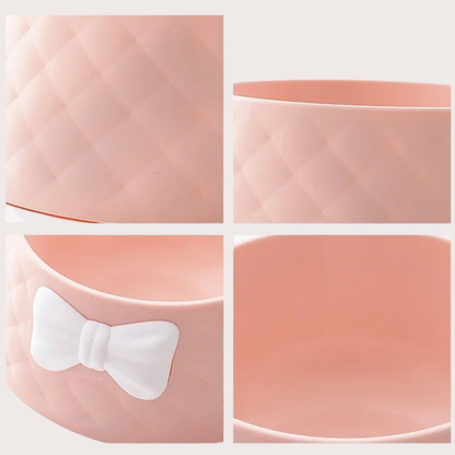 PatiKöşk™ Şık Desenli Fiyonklu Mama Kabı