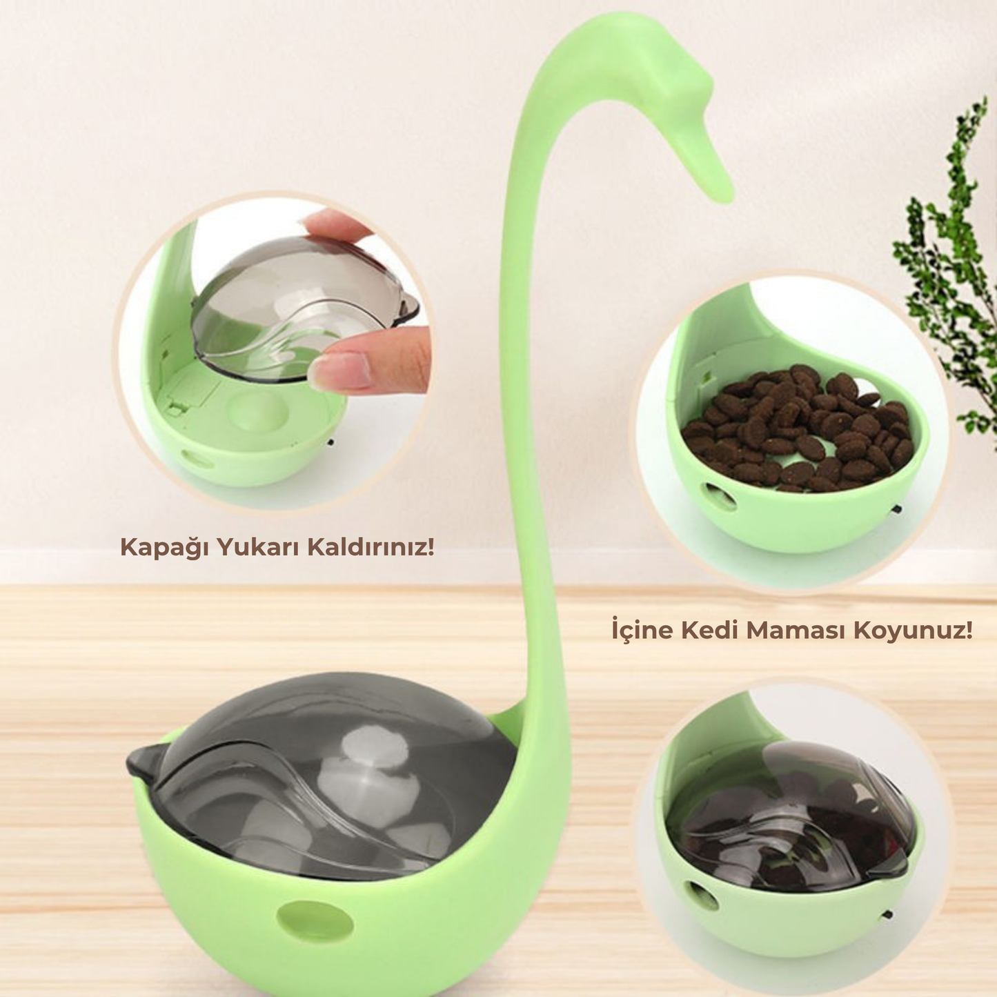 PatiKöşk™  Kuğu Şeklinde Lazerli Kedi Oyuncağı