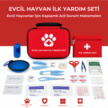 PatiKöşk™ Evcil Hayvan Acil Yardım ve İhtiyaç Çantası