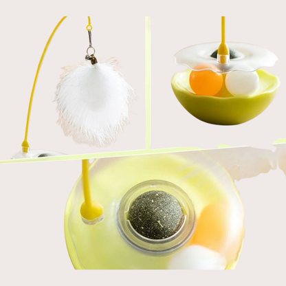 PatiKöşk™ Zilli Kedi Otlu Hacıyatmaz Oyuncağı