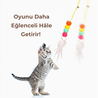 PatiKöşk™ Elastik Yapışkanlı Kedi Oyun Oltası