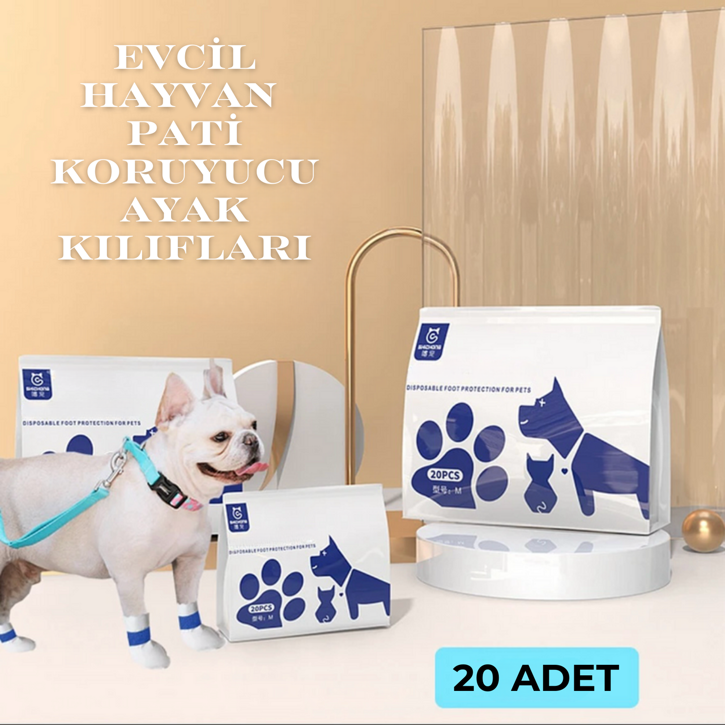 PatiKöşk™ Su Geçirmez Pati Koruyucu Ayak Kılıfları 3'lü Paket Toplam 60 Adet