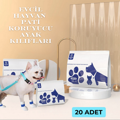 PatiKöşk™ Su Geçirmez Pati Koruyucu Ayak Kılıfları 3'lü Paket Toplam 60 Adet