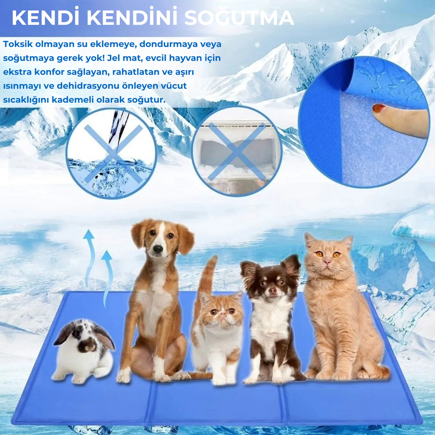 PatiKöşk™ Evcil Hayvan Soğutucu Yatak Mat