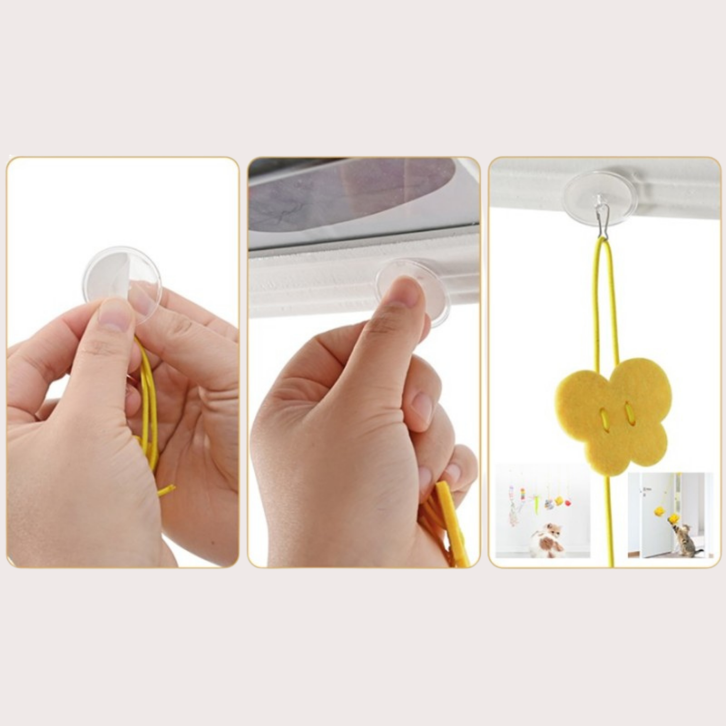 PatiKöşk™ Kelebek Model Elastik Kendinden Yapışkanlı Kedi Oyun Oltası (Ürün Kodu: PK 139)