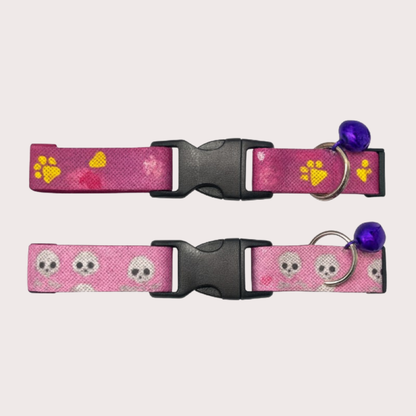 PatiKöşk™ Desenli Zilli Kedi Tasması (Ürün Kodu: PK 129)