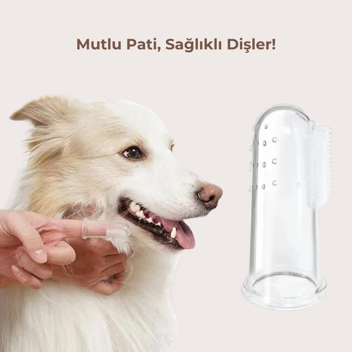 PatiKöşk™ Süper Yumuşak Evcil Hayvan Parmak Diş Fırçası 4'lü Paket (Ürün Kodu: PK 30)