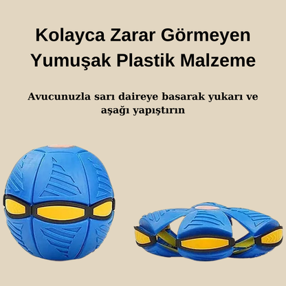 PatiKöşk™ Işıklı Zıplayan Frizbi Evcil Hayvan Uçan Ufo Topu
