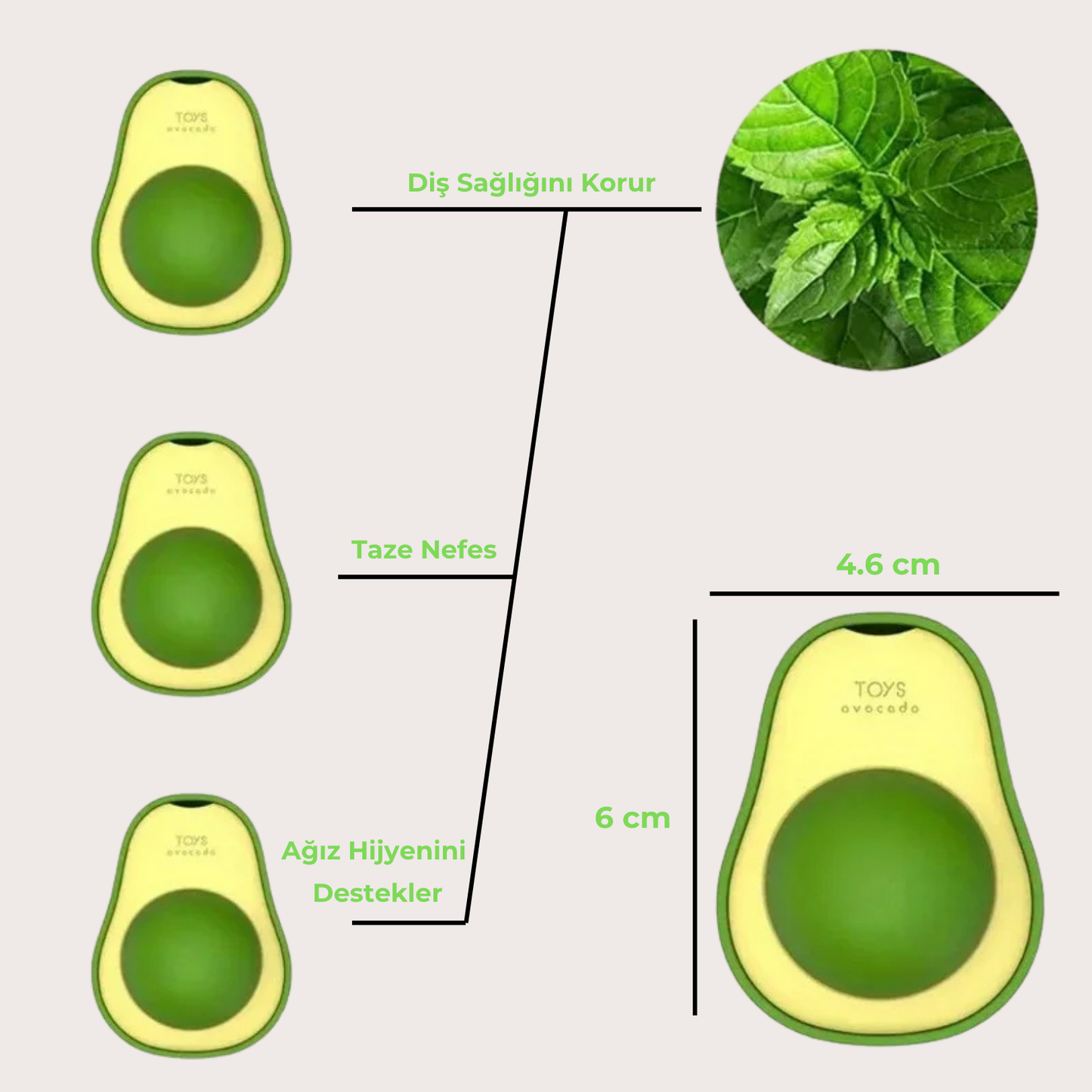 PatiKöşk™ Kedi Nanesi Avokado Oyun Topu (Ürün Kodu: PK 29)
