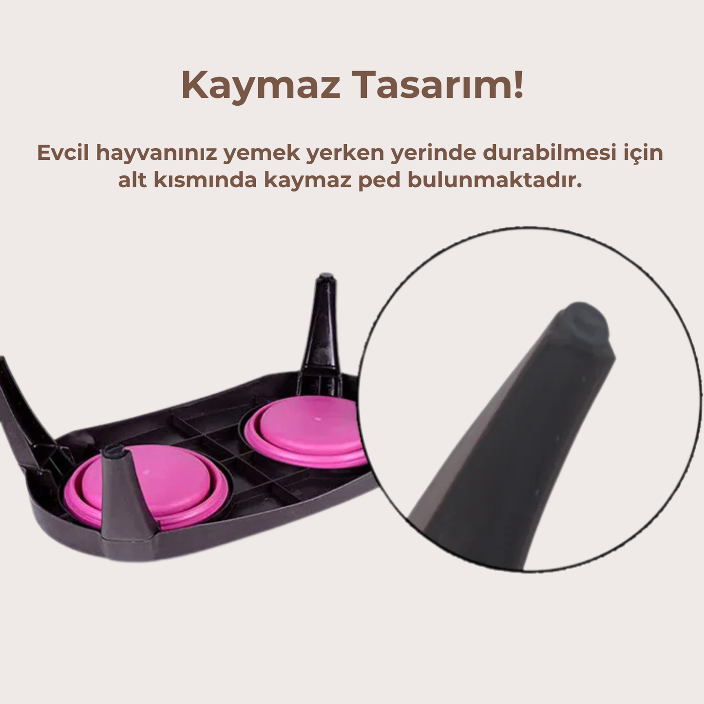 PatiKöşk™ İki Bölmeli Katlanabilir Evcil Hayvan Mama Kabı ve Standı (Ürün Kodu: PK 13)