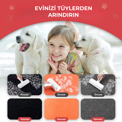 PatiKöşk™ Hazneli Evcil Hayvan Tüy Toplama Fırçası (Ürün Kodu: PK 26)
