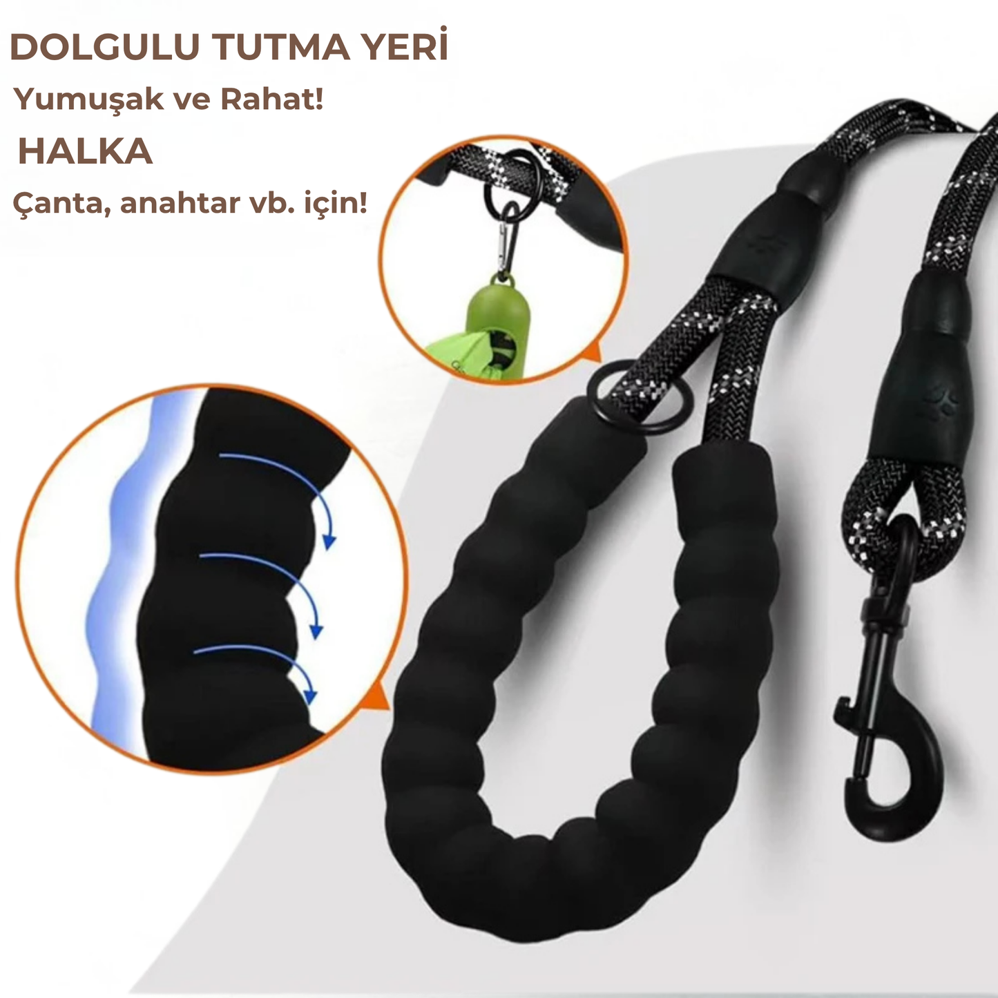 PatiKöşk™ Reflektörlü Köpek Tasması (Ürün Kodu: PK 94)