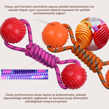PatiKöşk™ Köpekler İçin Dayanıklı Kauçuk Toplu Oyuncak (Ürün Kodu: PK 80)