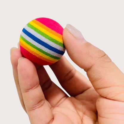 PatiKöşk™ Gökkuşağı Renkli Evcil Hayvan Oyun Topu 2 Adet (Ürün Kodu: PK 136)