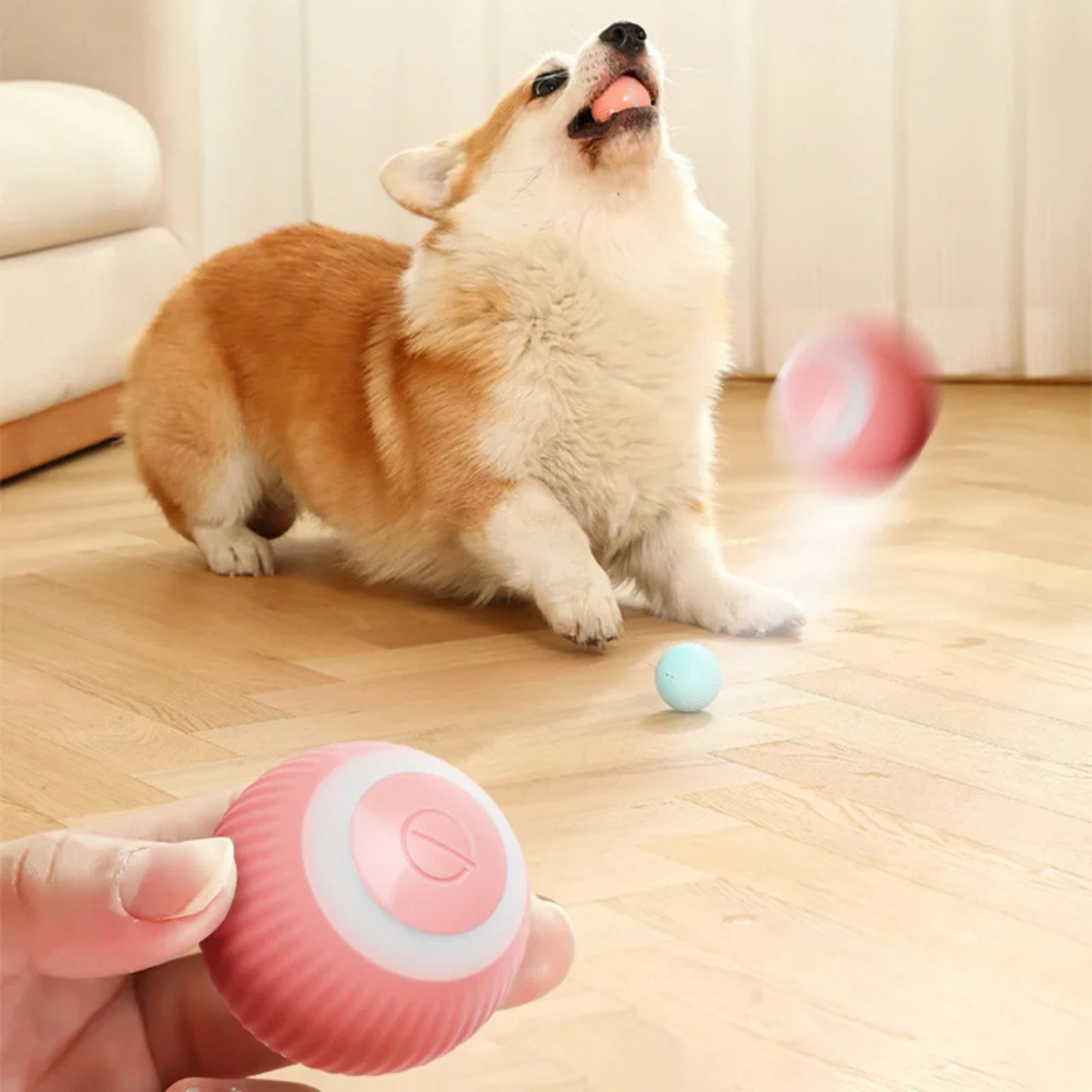 PatiKöşk™ Etkileşimli Otomatik Şarjlı ve Hareketli Kedi Köpek Oyuncağı