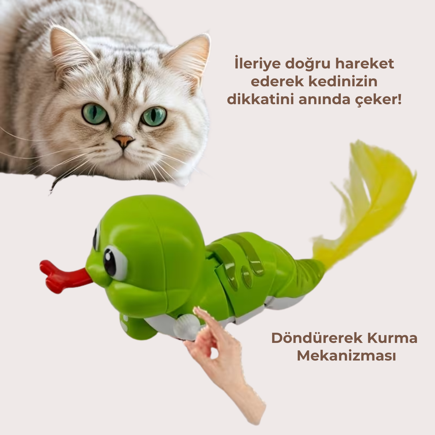 PatiKöşk™ Evcil Hayvan Kurmalı Salyangoz Oyuncak (Ürün Kodu: PK 167)