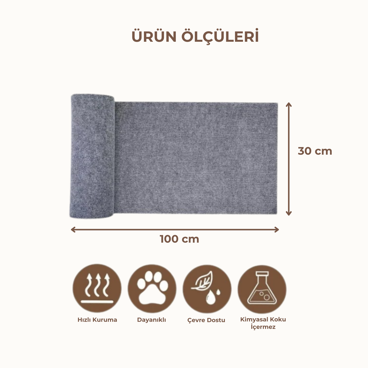 PatiKöşk™ Yapıştırılabilir Kedi Tırmalama Matı (Ürün Kodu: PK 185)