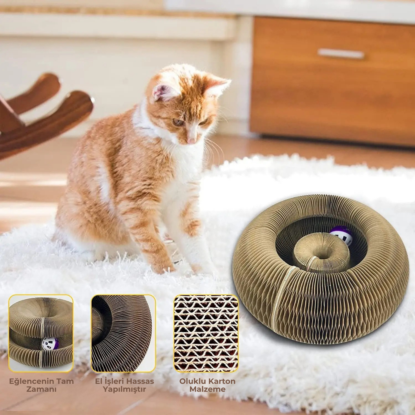 PatiKöşk™ Şekillendirilebilir Kedi Oyun Alanı (Ürün Kodu: PK 10)